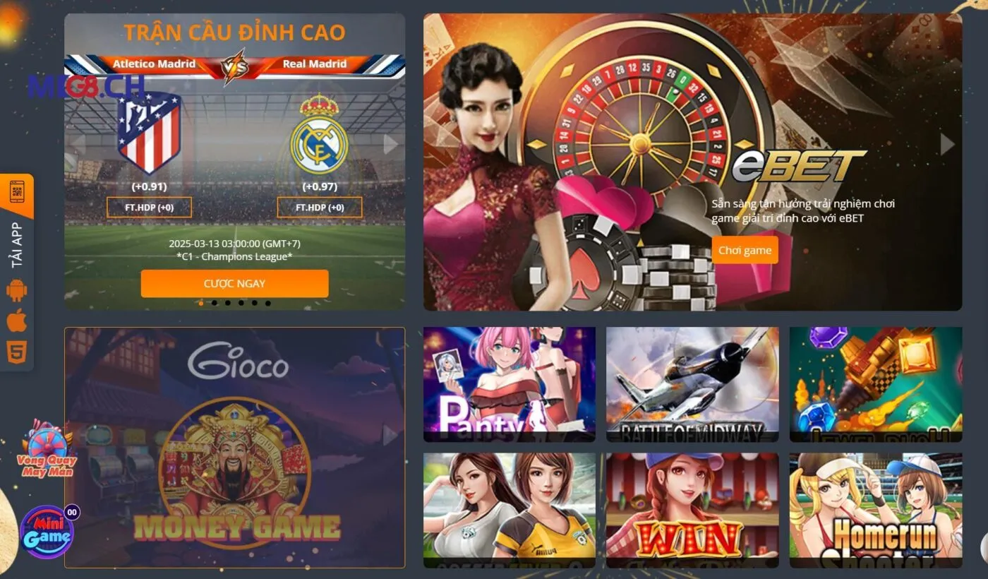 Mig8 được giới chuyên môn đánh giá cao về kho game khủng và các dịch vụ đi kèm